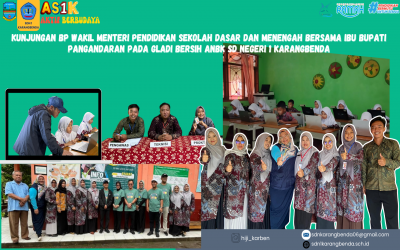 Kunjungan Bp.Wakil Menteri Pendidikan Dasar dan Menengah Bersama Ibu Bupati Pangandaran ke SDN 1 Karangbenda